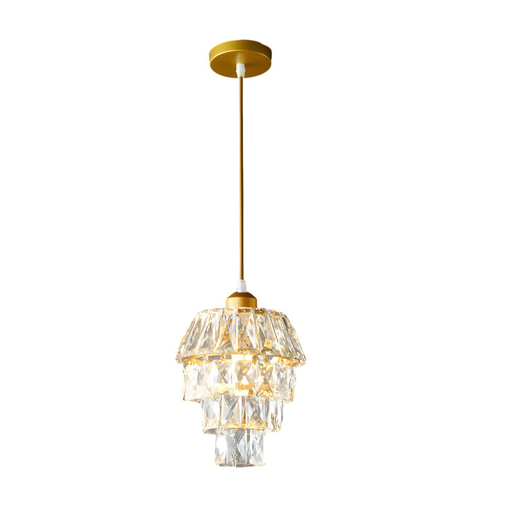 Mini Crystal Pendant Light Modern Metal Ceiling Light