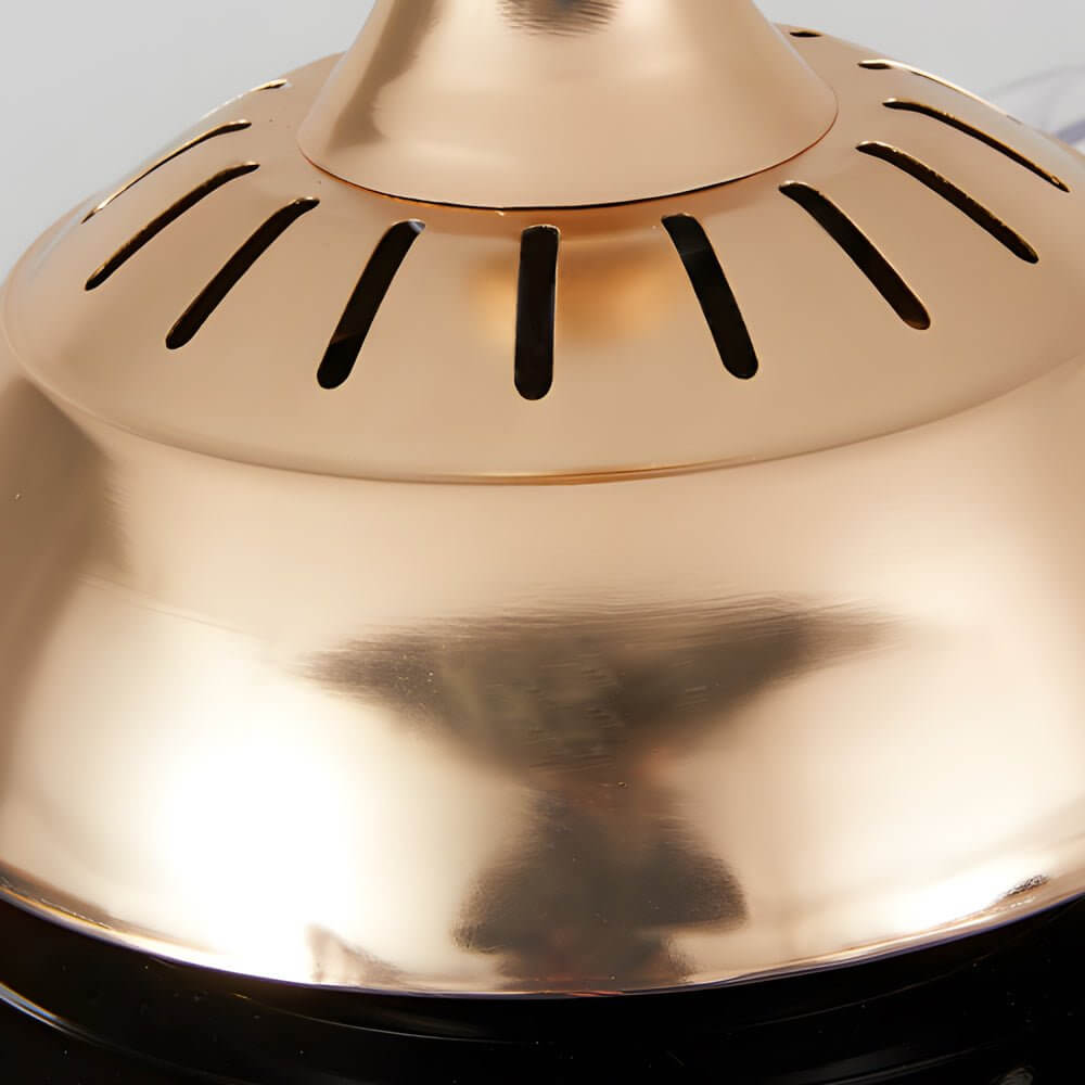 Modern Gold Ceiling Fan with Light Invisible Silent LED Lamp
