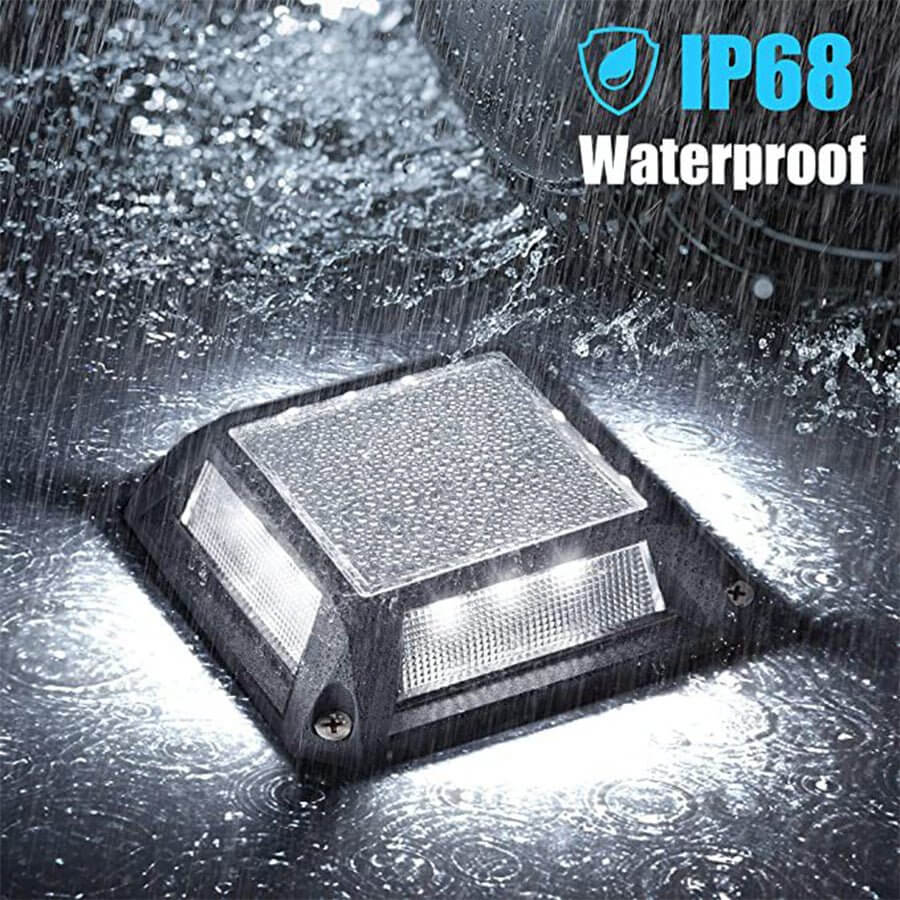 Modern Heavy-Duty Solar Deck Lights Waterproof LED Path Lighting