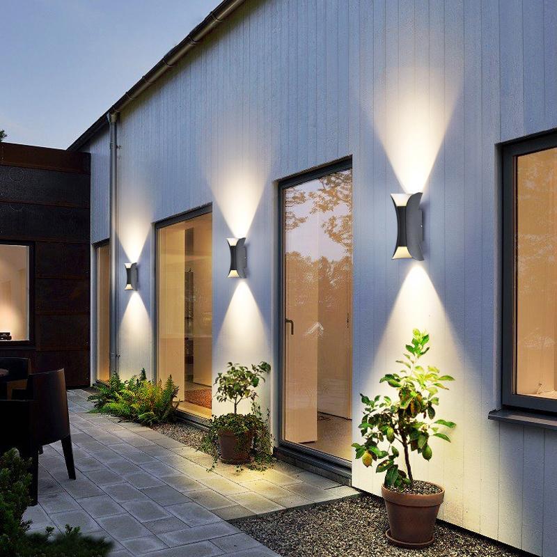 Modern Porch Lighting Set: Black LED Flush Mount & Wall Sconce