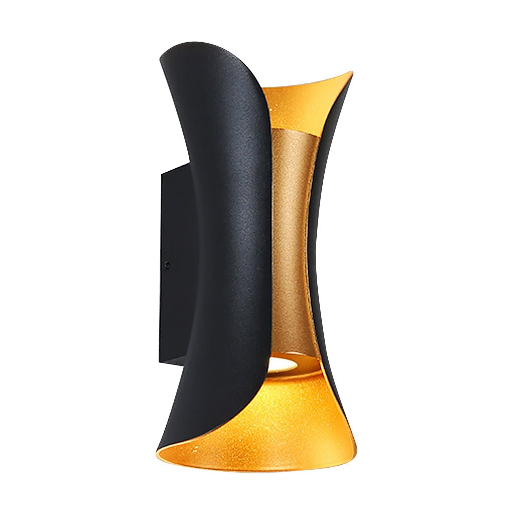 Modern Porch Lighting Set: Black LED Flush Mount & Wall Sconce