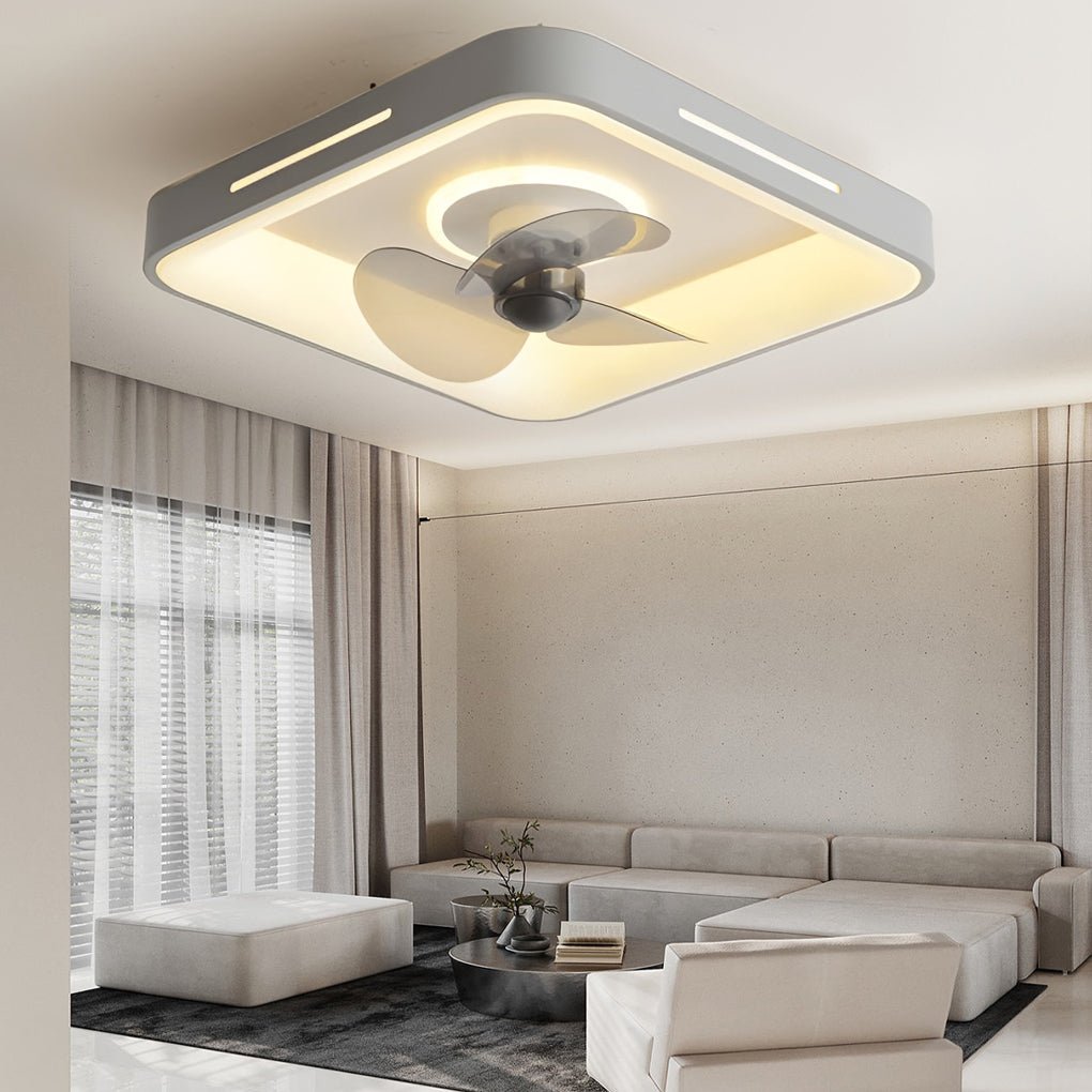 Nordic Inverter Ceiling Fan Light Ultra-thin Silent Ceiling Fan Lamp Intelligent
