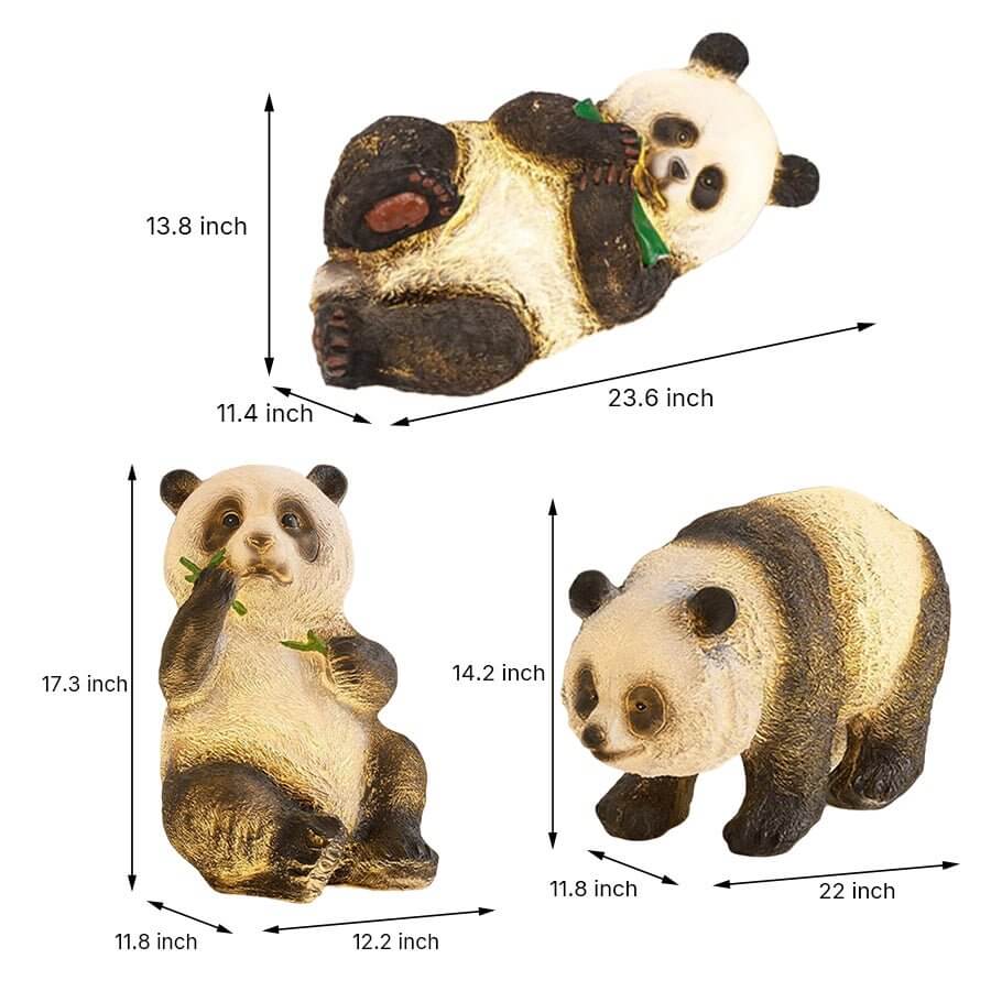 Panda and Bamboo Garden Animal Lamp Modern Outdoor Lawn Decor