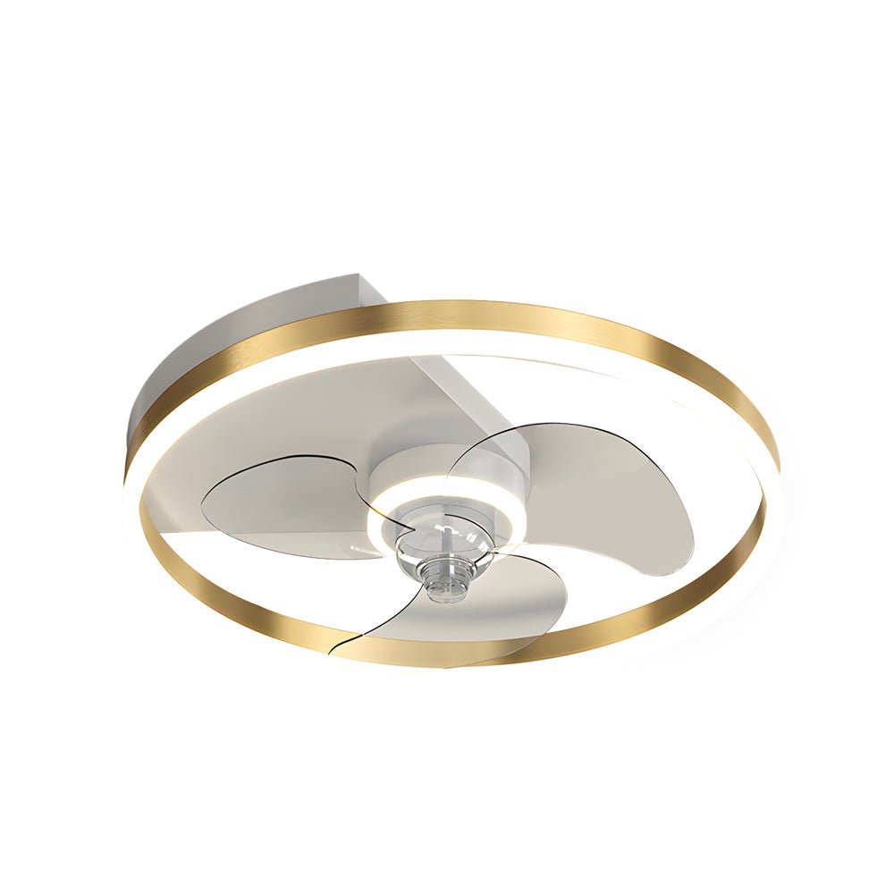 Round Ceiling Fan with Light Modern Silent Ceiling LED Light