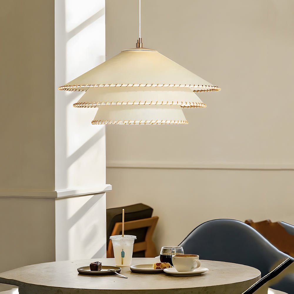 Tiered Pendant Light Multi-layer Parchment Paper Lamp