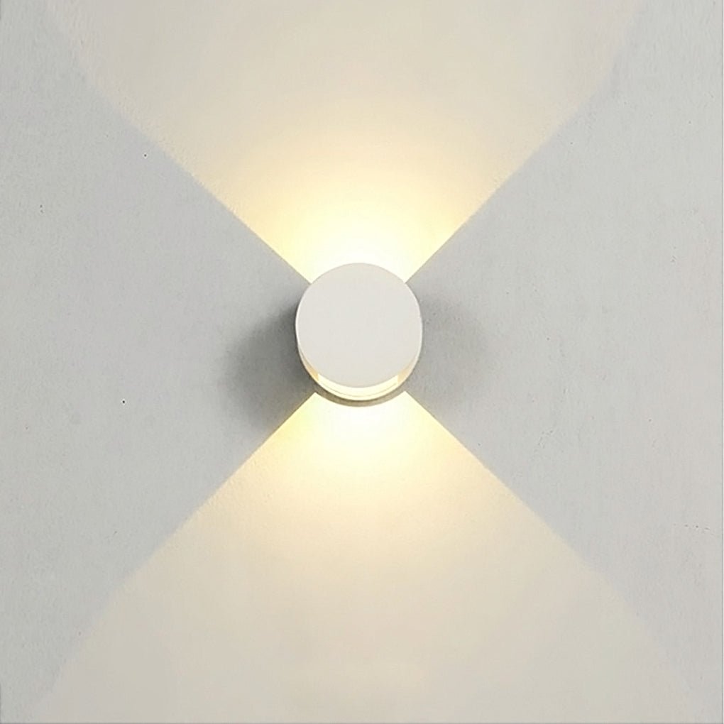 Up and Down Wall Lights Round Waterproof LED Light