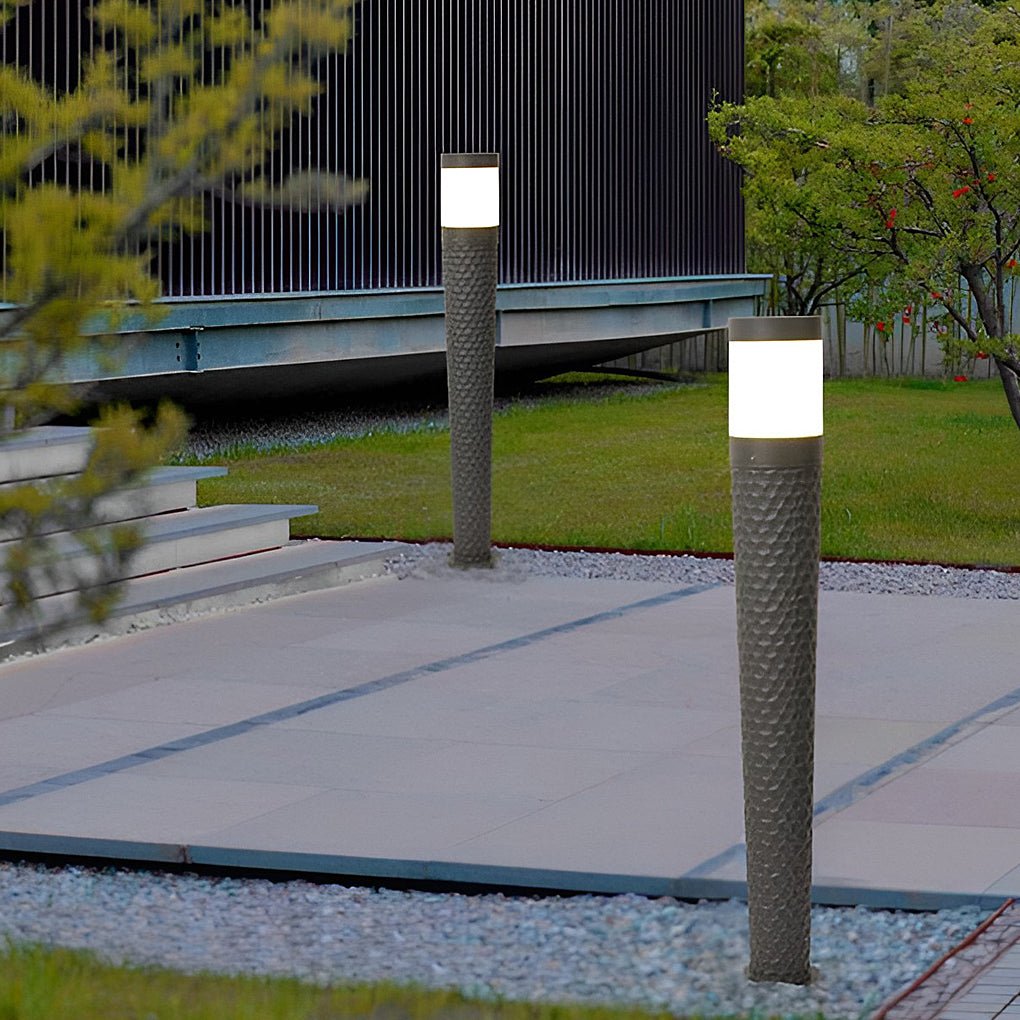 Vintage LED Outdoor Post Lights with Aluminum Body & Dome-Shaped Lampshade
