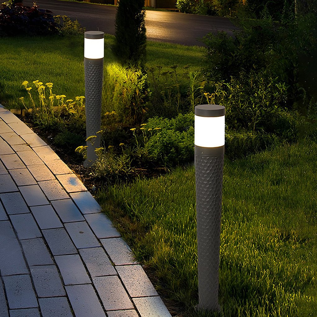 Vintage LED Outdoor Post Lights with Aluminum Body & Dome-Shaped Lampshade