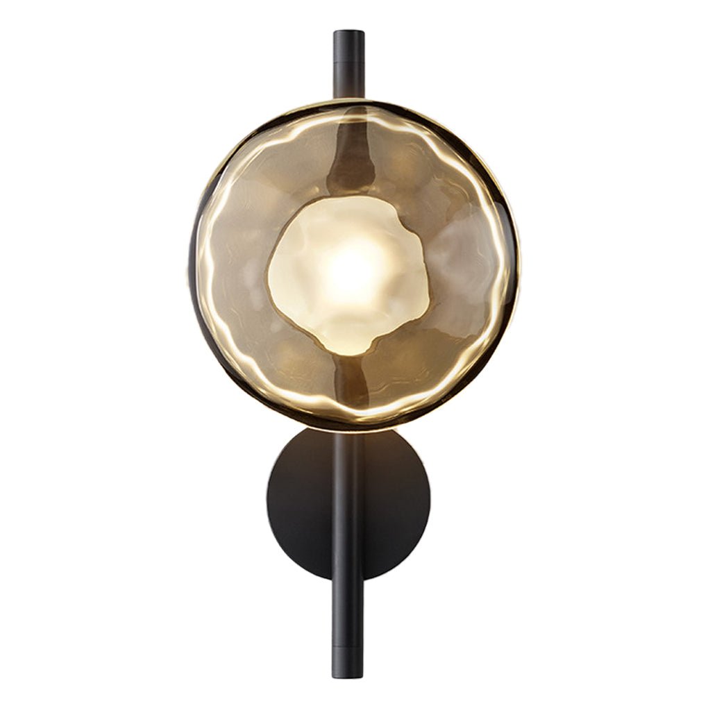 Wall Lamp with Diffused Light Modern Round Glass Shell Light