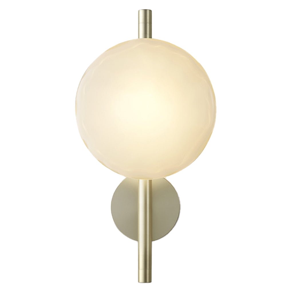 Wall Lamp with Diffused Light Modern Round Glass Shell Light