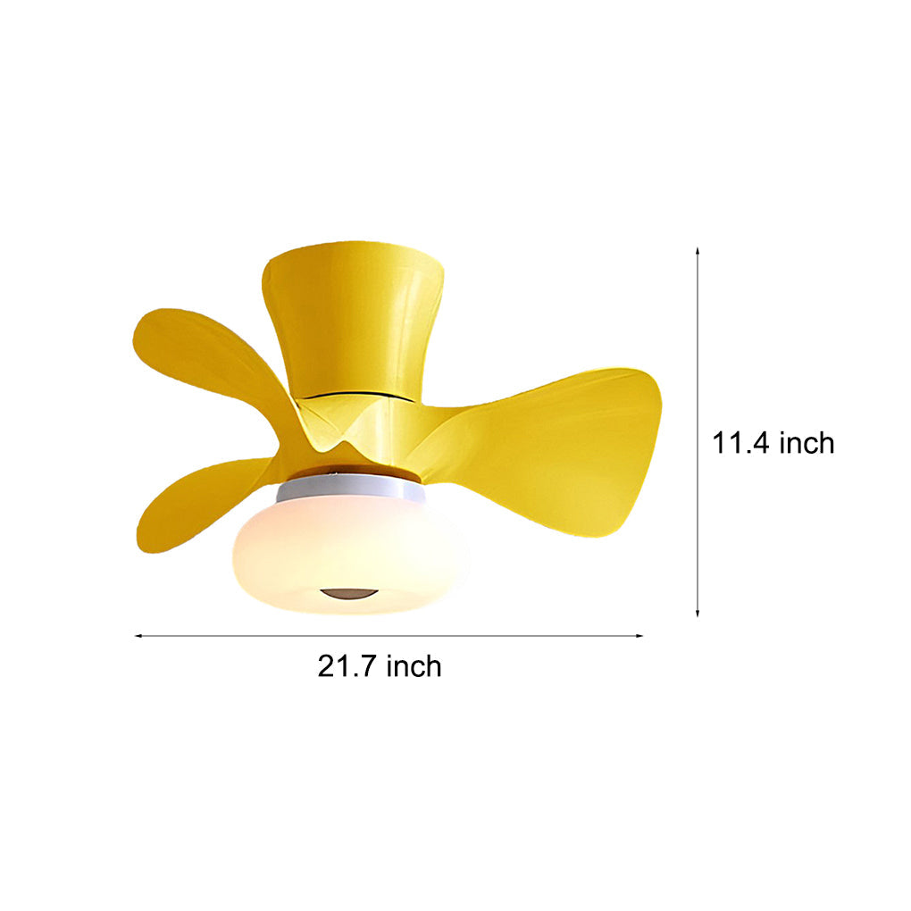 Macaron Ceiling Fan with Light Modern Decoration LED Light