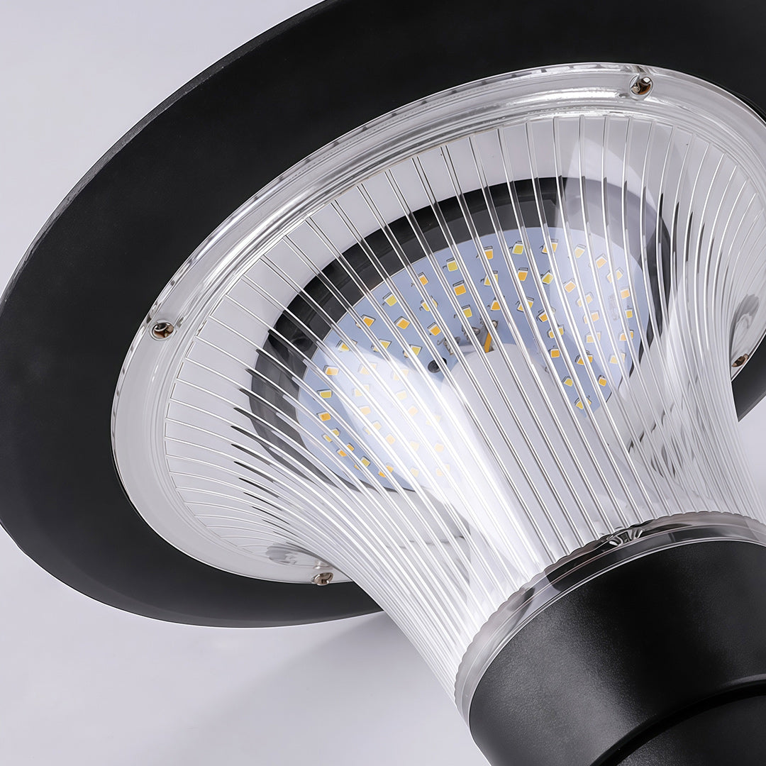 Outdoor Solar Wall Sconce Black Waterproof Metal Light