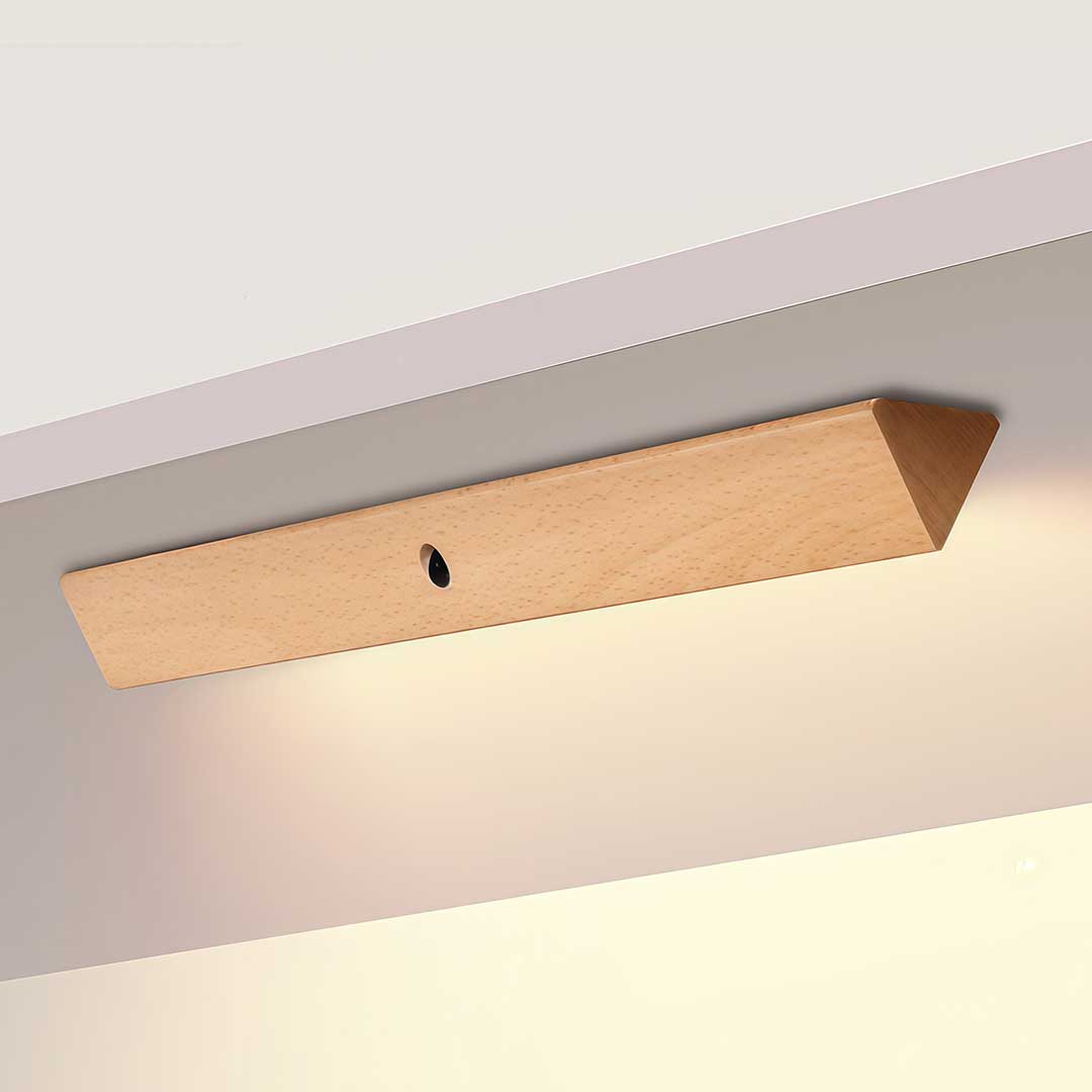 Magnetic Motion Sensor Light Wooden Rectangle Light