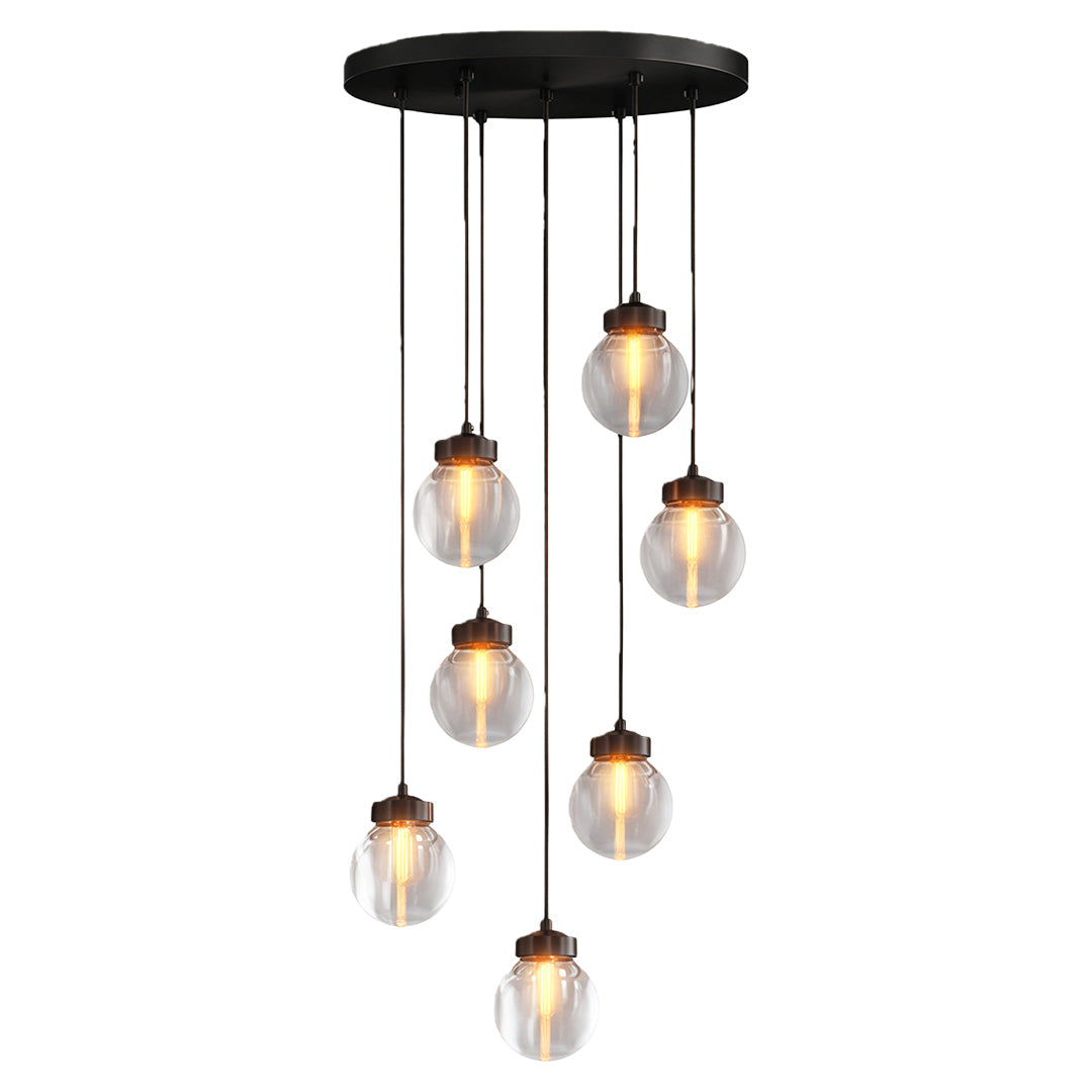 Modern Copper Chandelier Creative Luxury Glass Ceiling Light