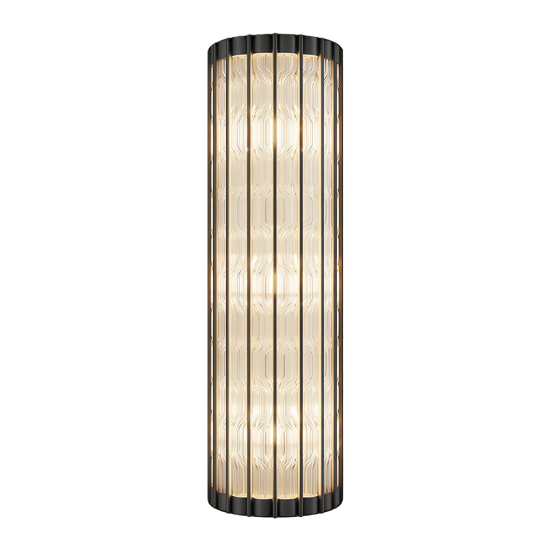 Linear Wall Light American-Style Copper Glass Lamp