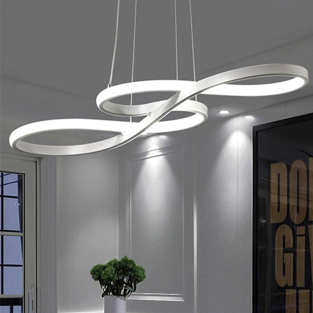 Geometric Design Semi Flush Chandeliers Metal Silica Gel Ceiling Lights