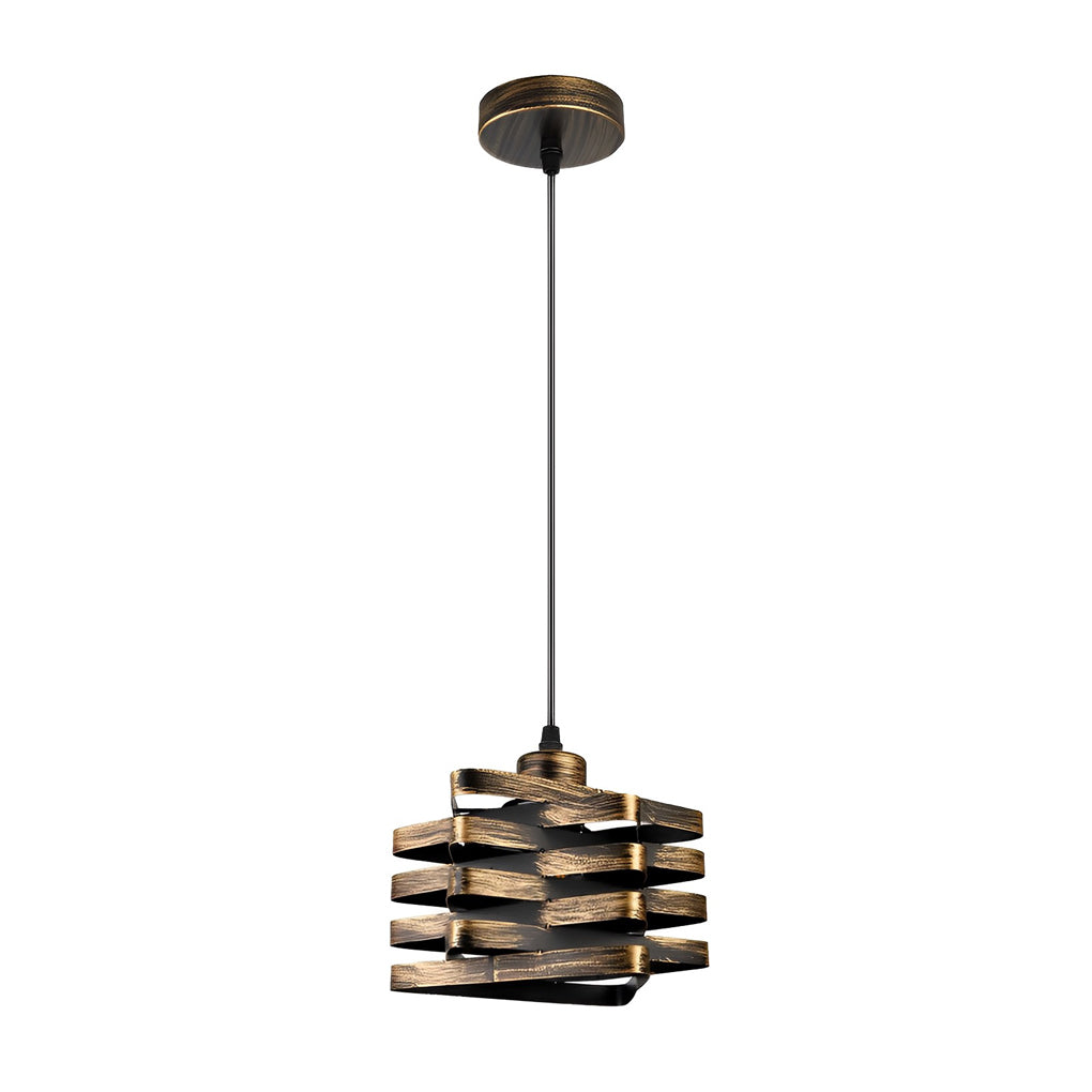 Metal Ribbon Pendant Light Vintage Industrial Style Ceiling Light