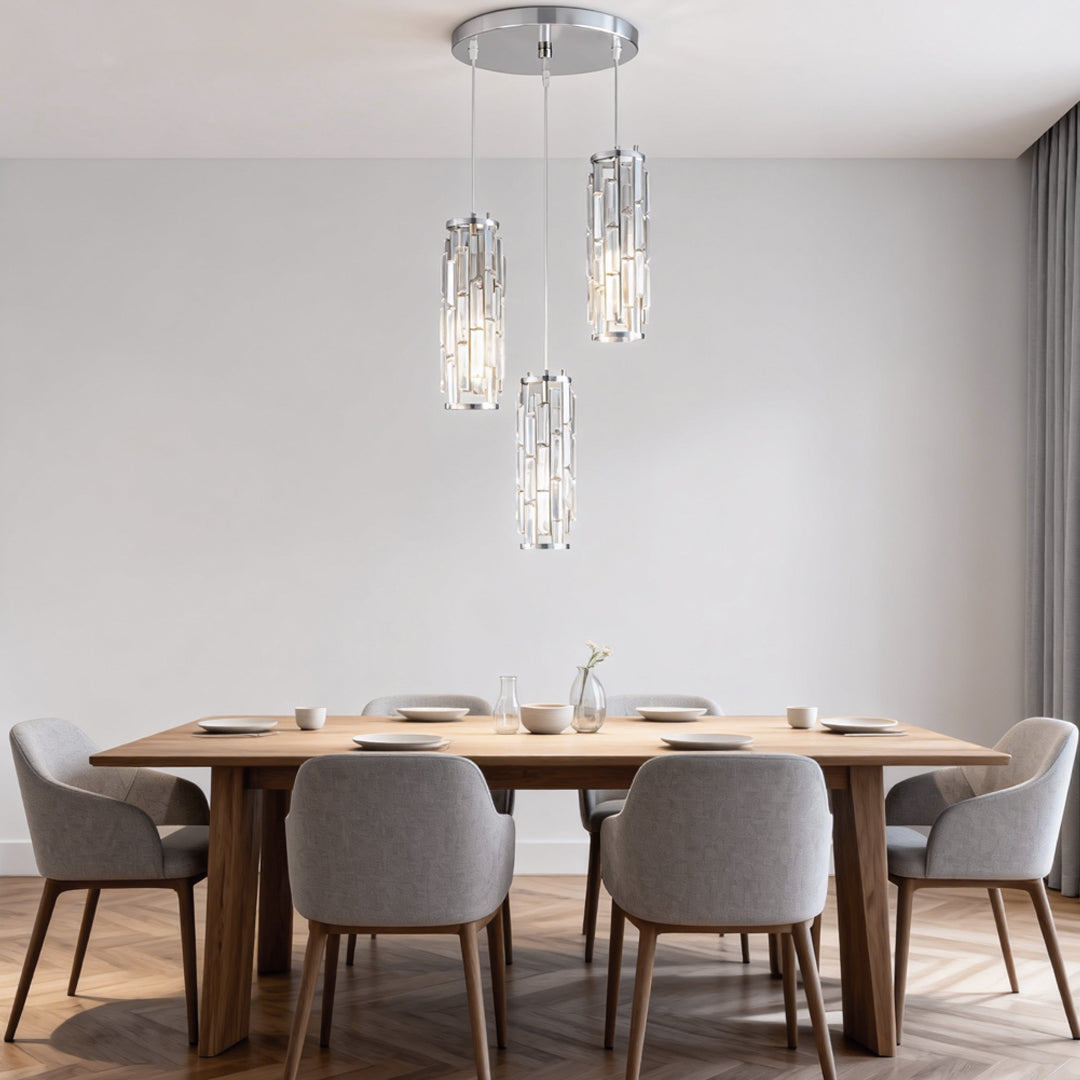 Mini Crystal Pendant Light Creative Art Crystal Island Ceiling Light
