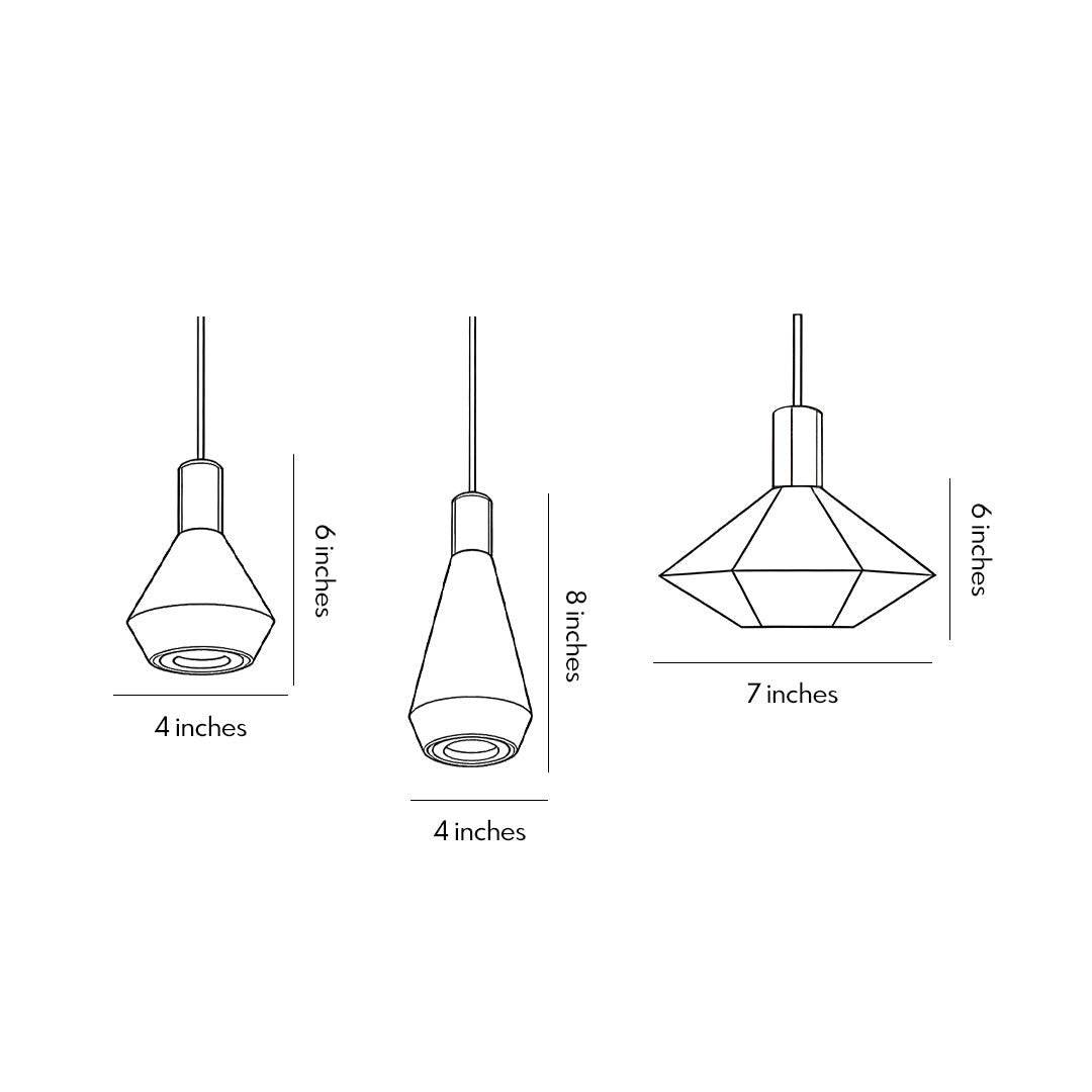 Mini Hanging Pendant Lights Geometric Creative Ceiling Light