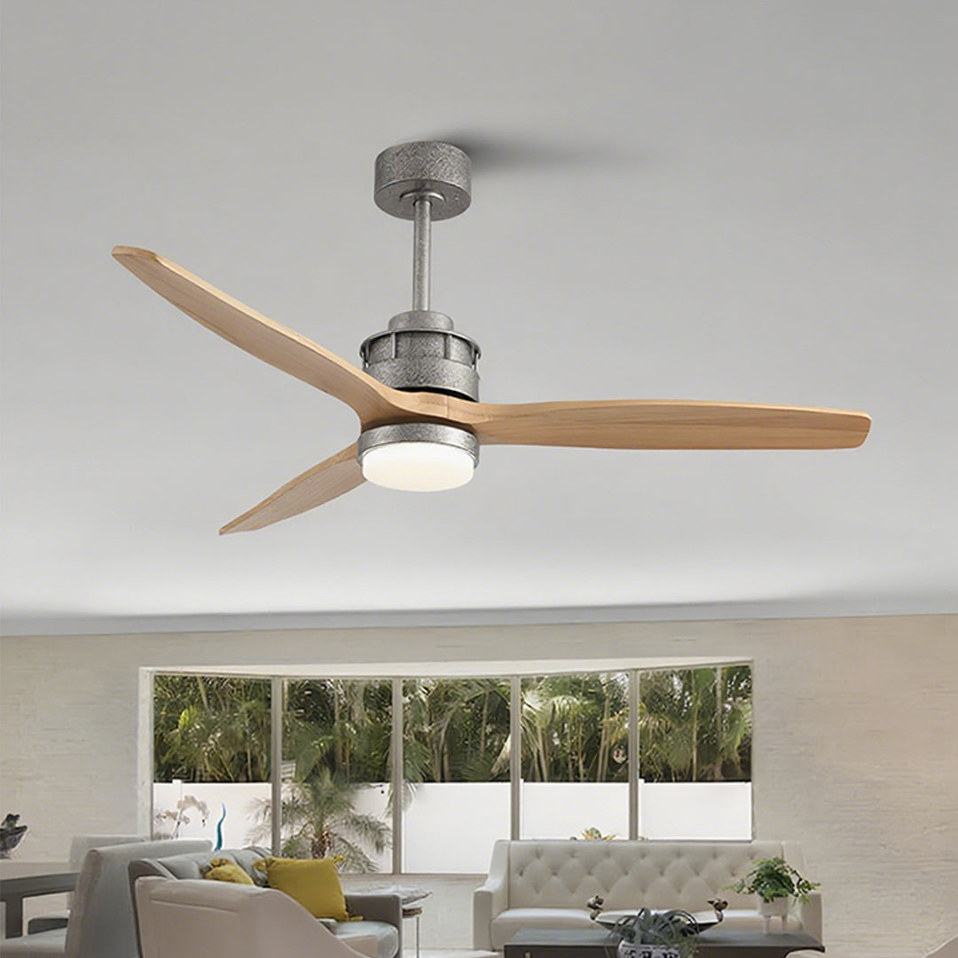 3-Blade Ceiling Fans with Light Remote Control Wood Fandelier