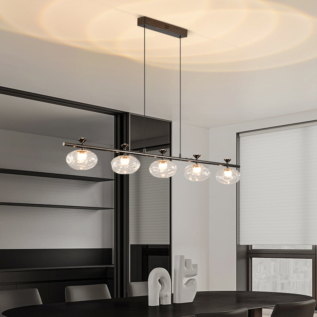 Linear Glass Chandelier Modern Minimalist