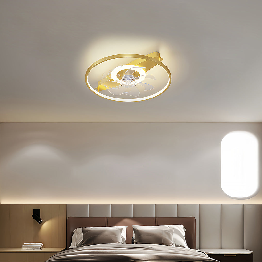 Minimalist Ceiling Fan with Light Ultra-Quiet LED Fan Light