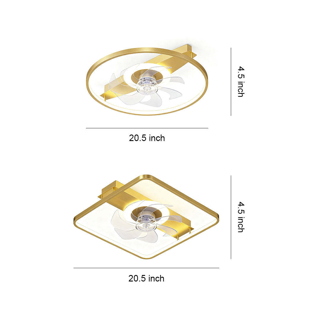 Minimalist Ceiling Fan with Light Ultra-Quiet LED Fan Light