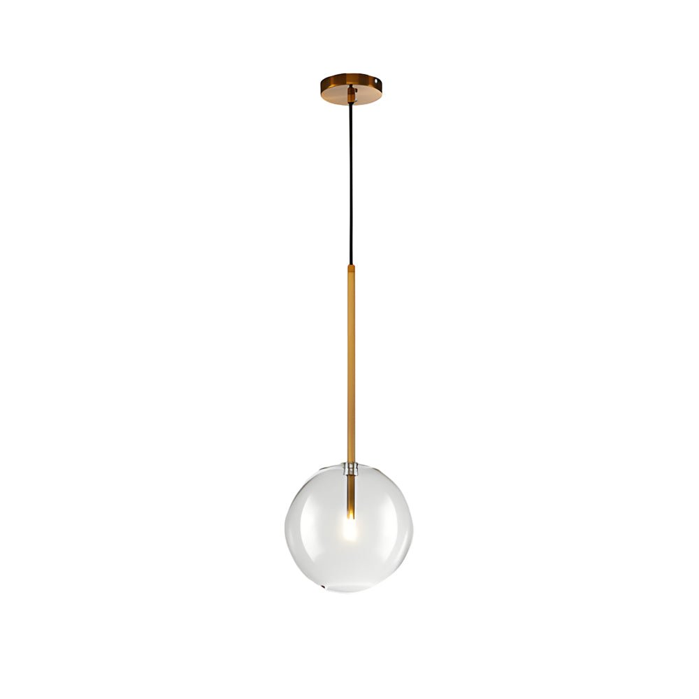 Clear Glass Globe Pendant Light Nordic Iron Ceiling Light