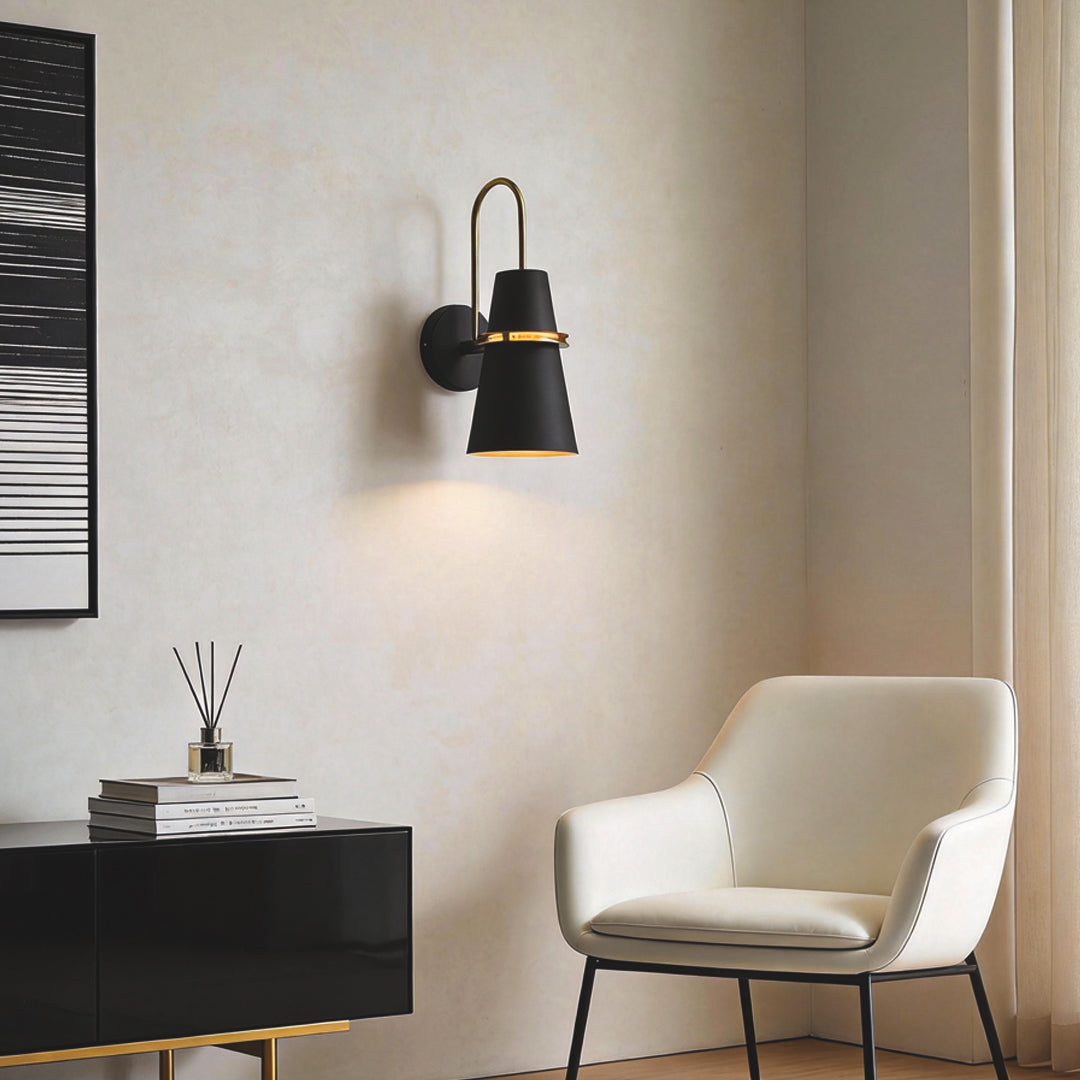 Cone Wall Lamp White Modern Creative Iron Design Light