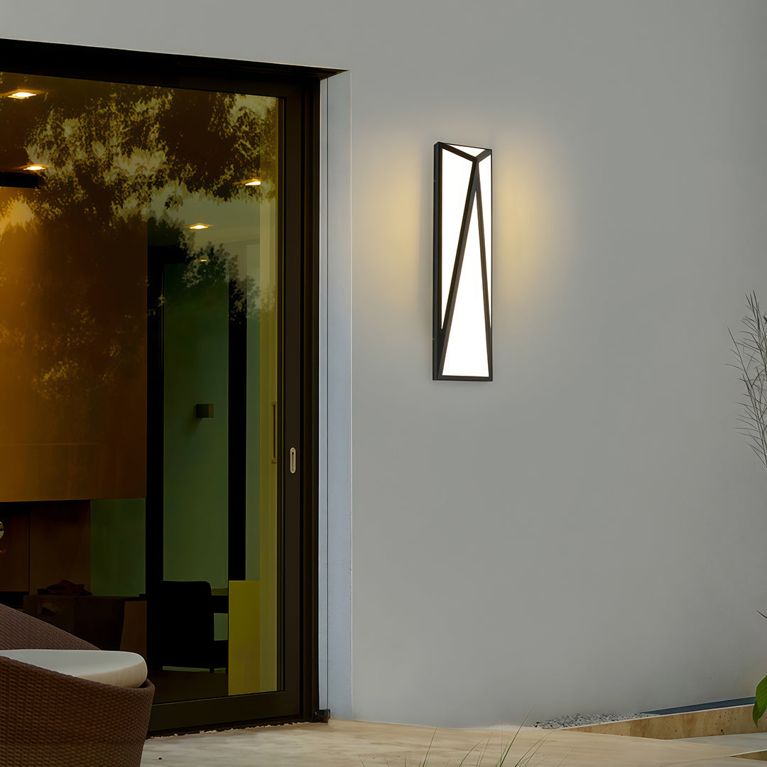 Exterior Wall Light Black Modern Metal Waterproof Light