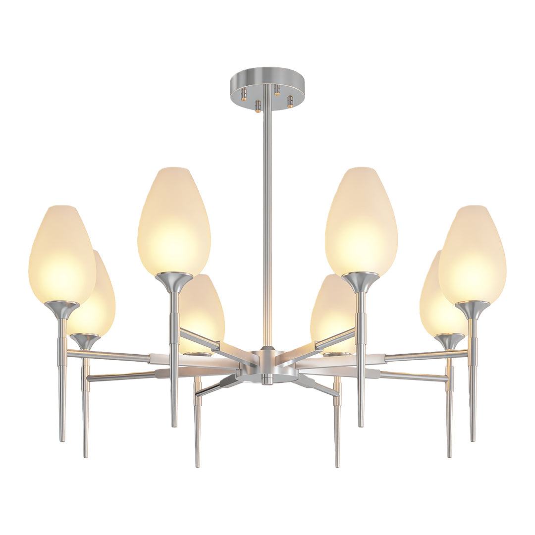 Glass Modern Chandelier Luxury Brass Minimalist Ceiling Light