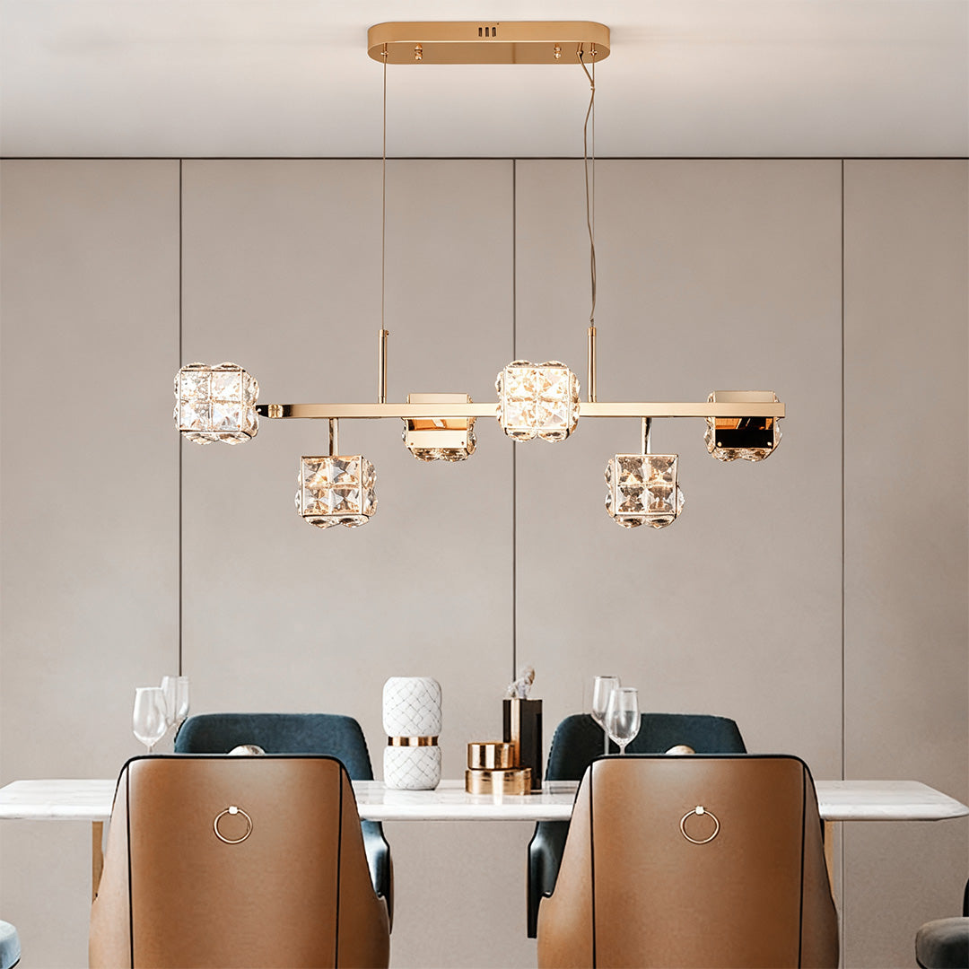 Luxury Chandeliers Crystal Modern Cube Ceiling Light