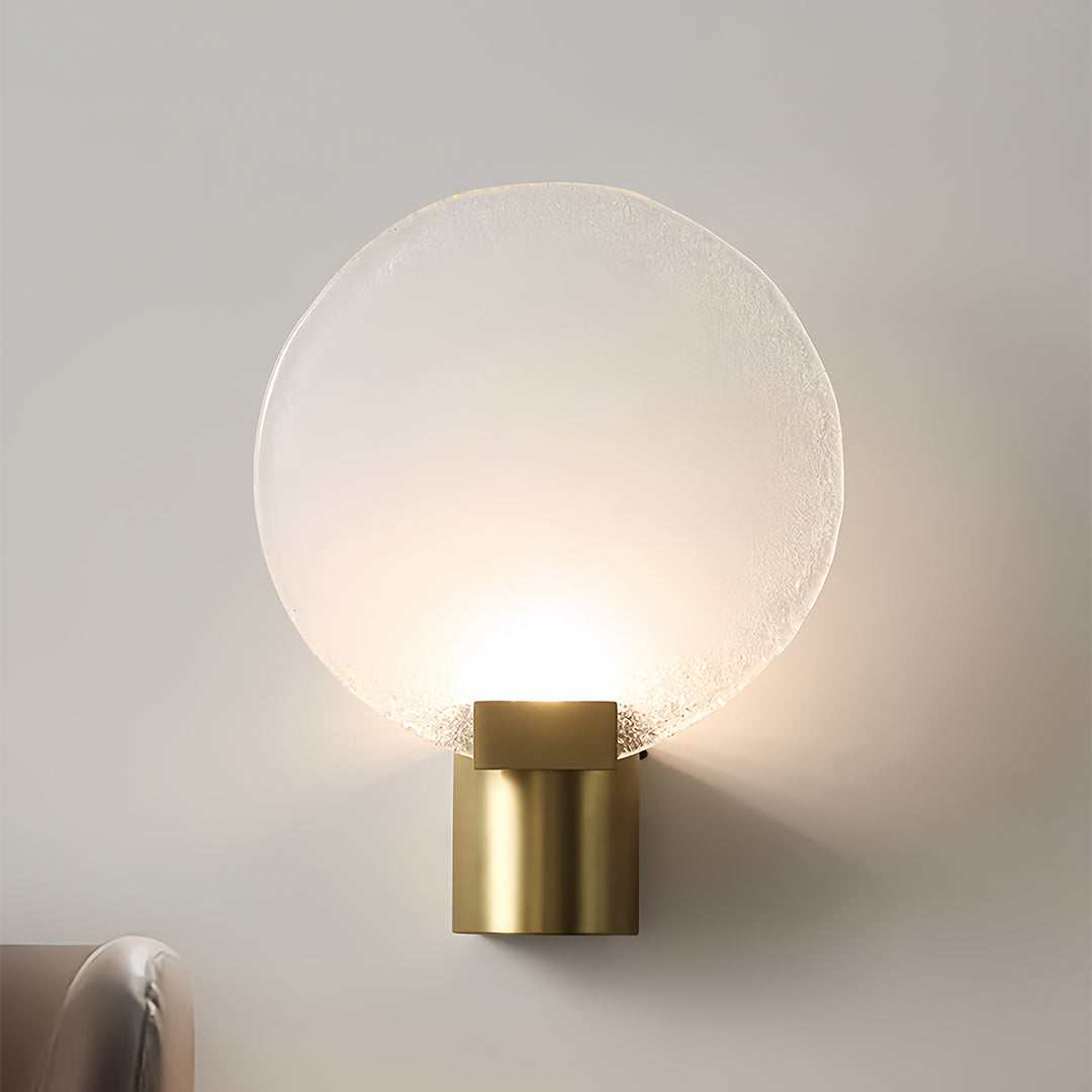 Round Wall Light Lightweight Luxury Glass Wall Lamp