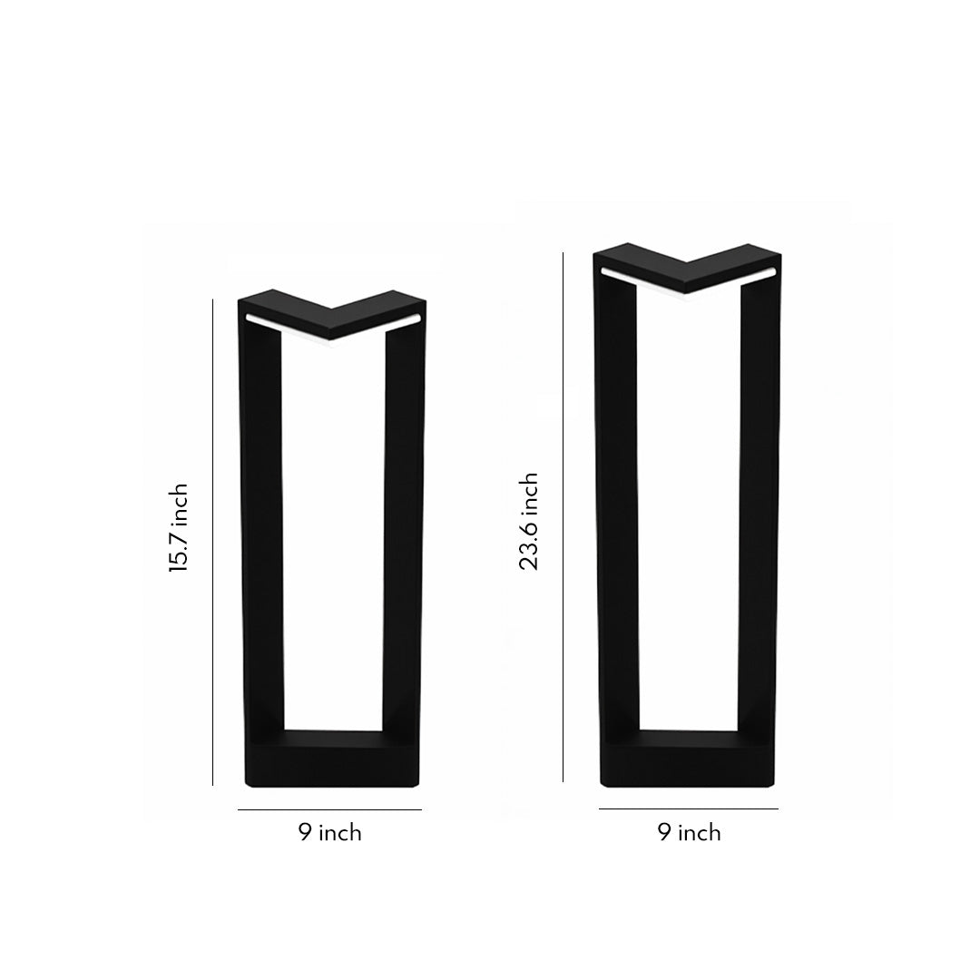 Square Bollard Light Outdoor Waterproof Landscape Lamp