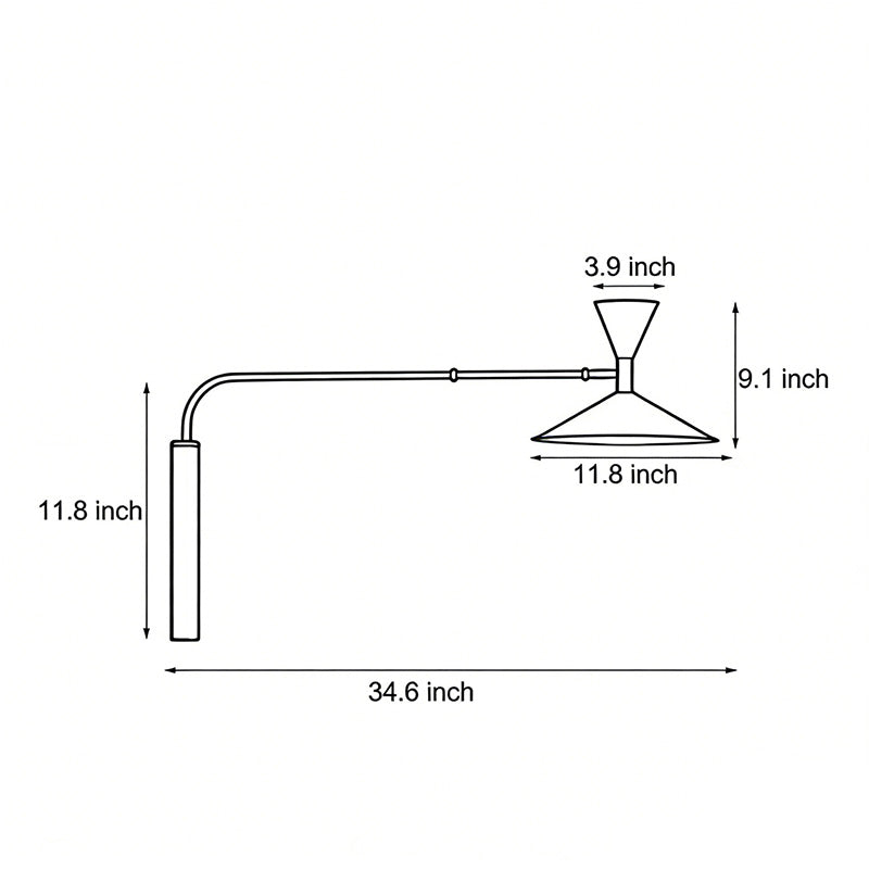 Swing Arm Wall Sconces Modern Double‑joint up and down Light