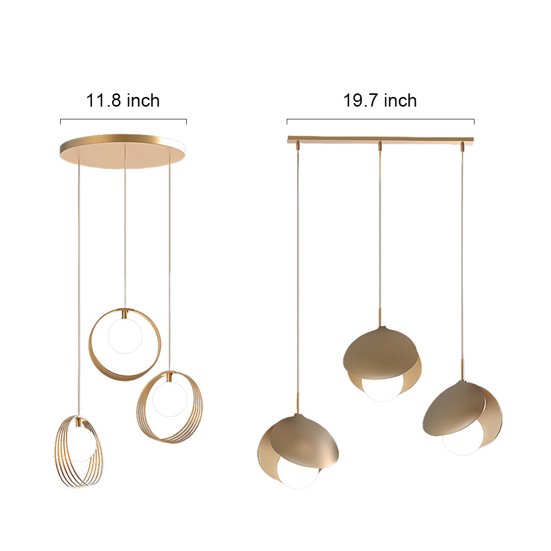 3 Bulb Pendant Light Nordic Minimalist Personalized Ceiling Light