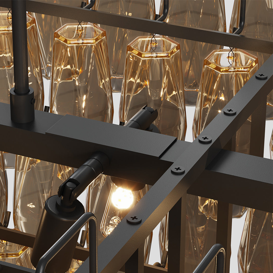 Glass Pendant Chandelier American Luxury Multi-head Ceiling Lights