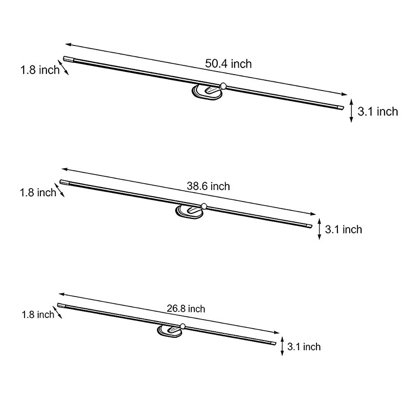 Bathroom Vanity Light Strip Modern Metal Cylinder Light