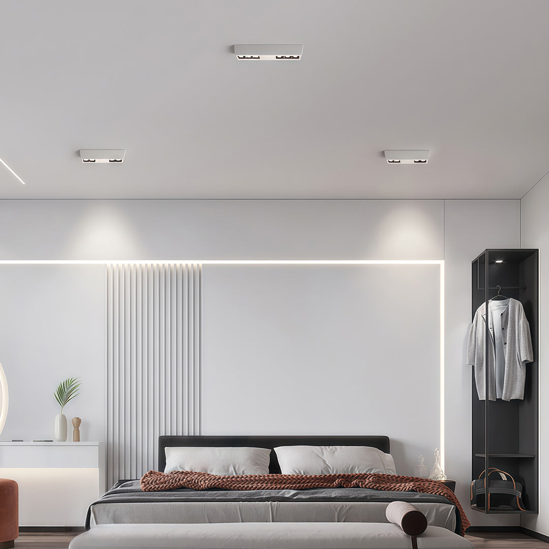 Square Downlights Modern Surface-Mounted Aluminum Light