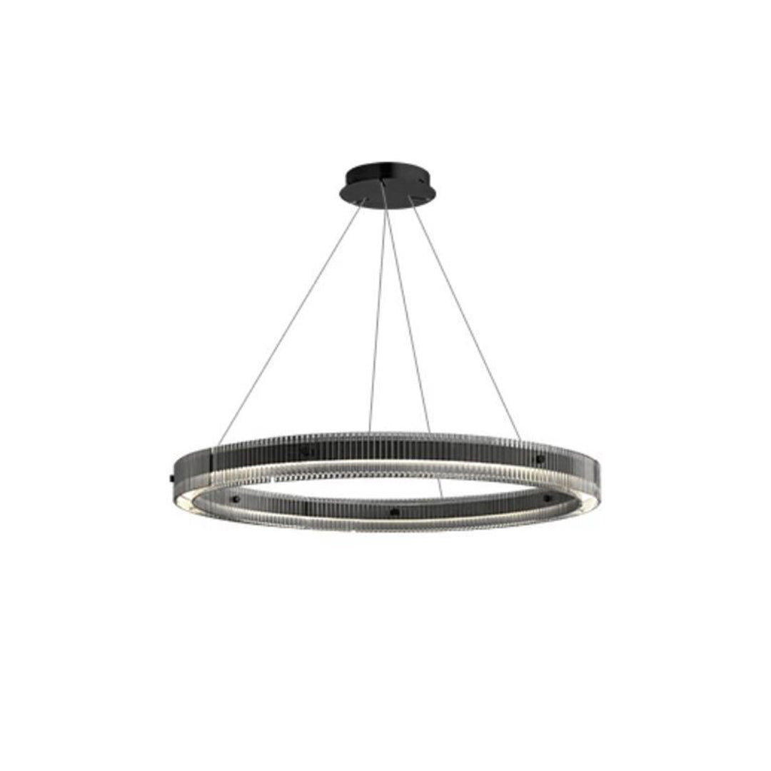 Black Round Chandeliers Italian Minimalist Glass Light