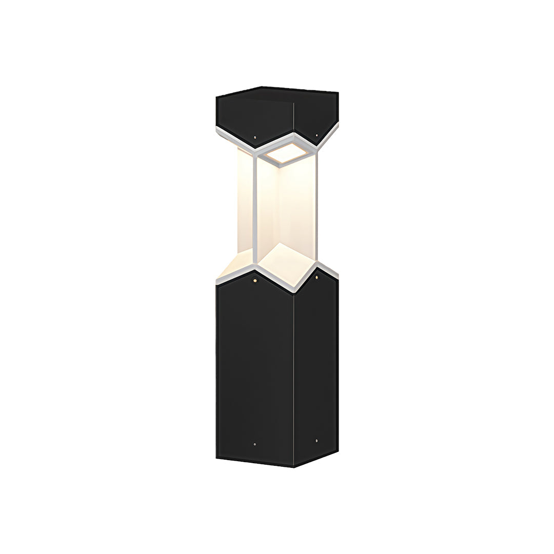 Bollard Landscape Lights Minimalist Black Weatherproof Outdoor Light
