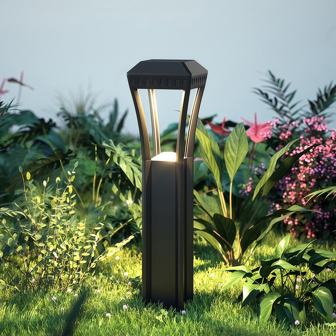 Modern Bollard Lights Geometric Outdoor Waterproof Landscape Light