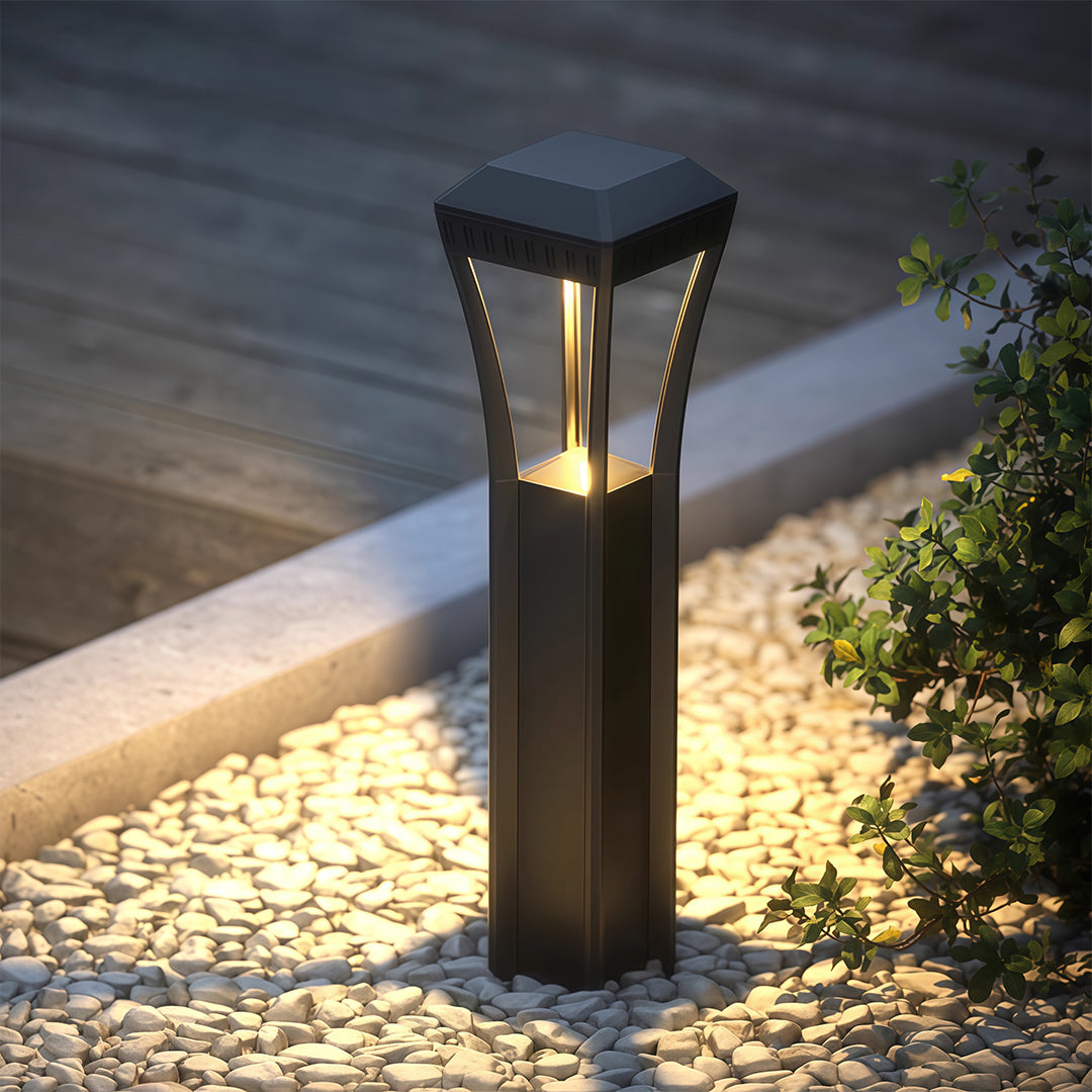 Modern Bollard Lights Geometric Outdoor Waterproof Landscape Light
