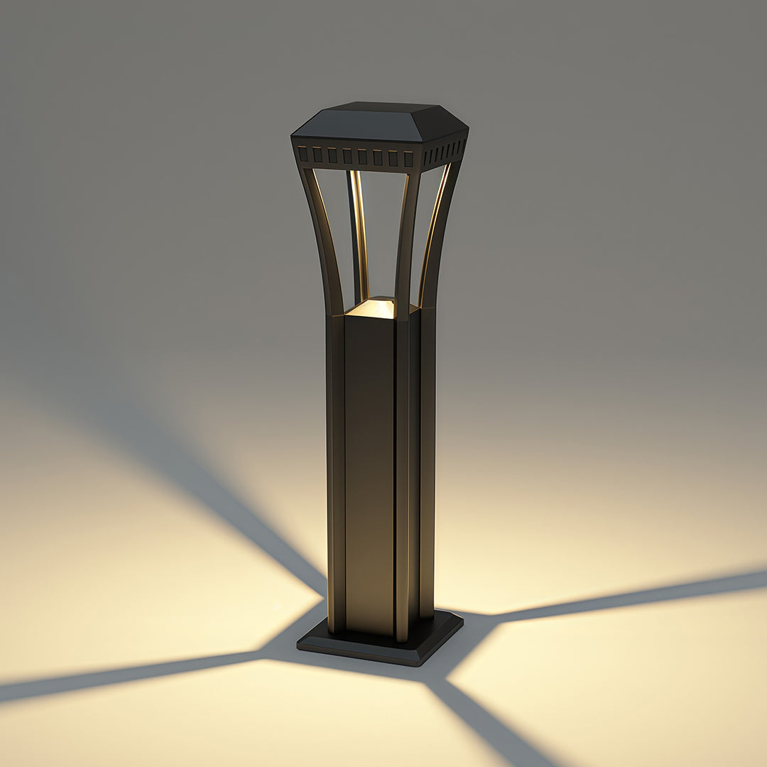 Modern Bollard Lights Geometric Outdoor Waterproof Landscape Light
