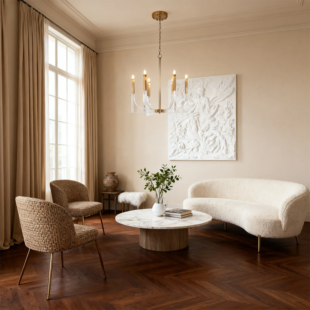 Acrylic Chandeliers with Elegant Minimalist Design Chic Ceiling Light