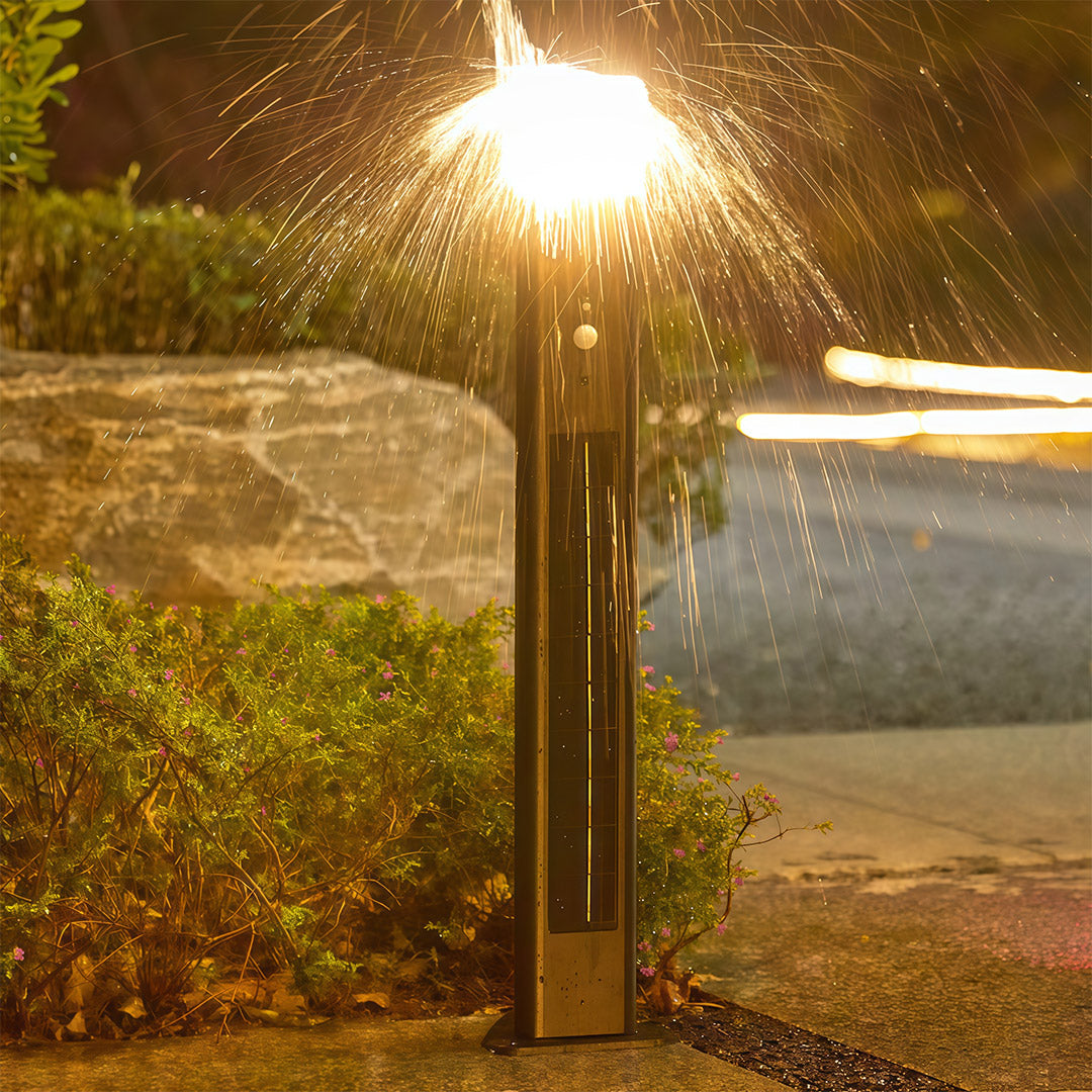 Solar Bollard Lighting Outdoor Garden Aluminum Lamp