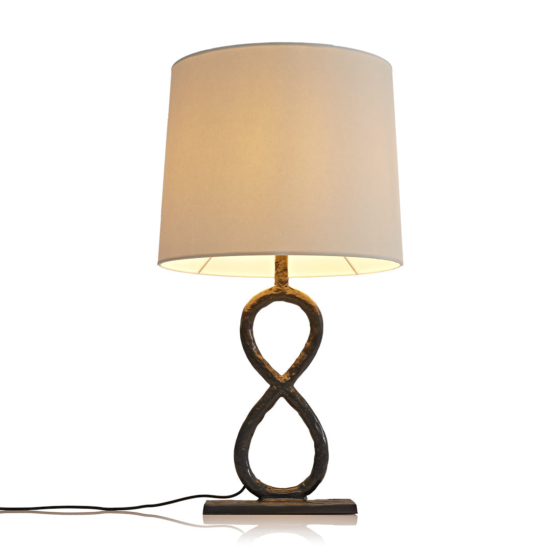 Bronze Metal Table Lamps European Luxury Fabric Light