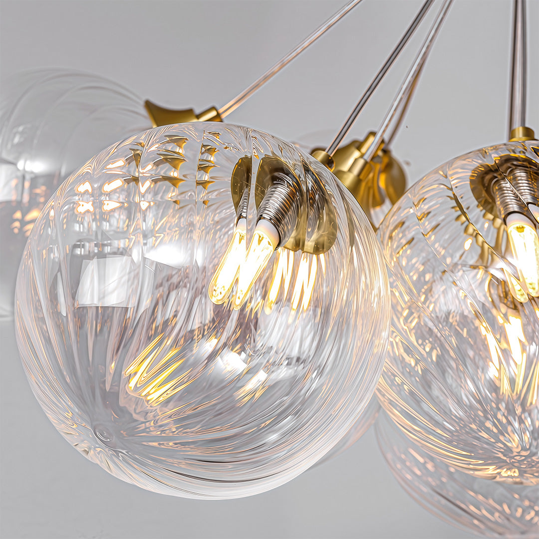 Modern Bubble Chandelier Minimalist Solid Copper Ceiling Light