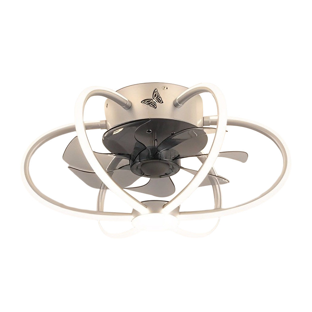 Modern Ceiling Fan and Light Smart Dimmable LED Light