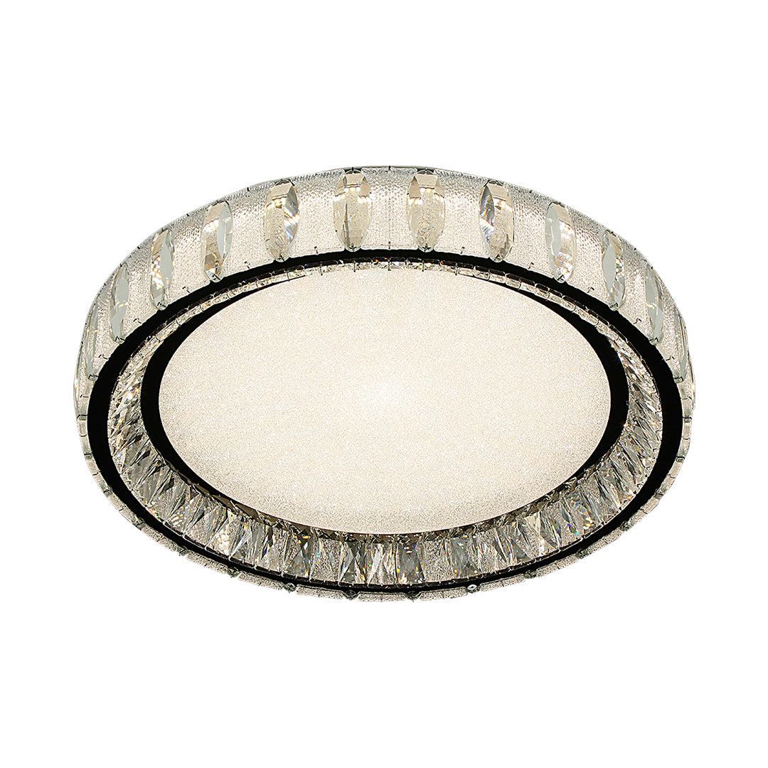 Chrome Flush Mount Light Simple Luxury Crystal Lights